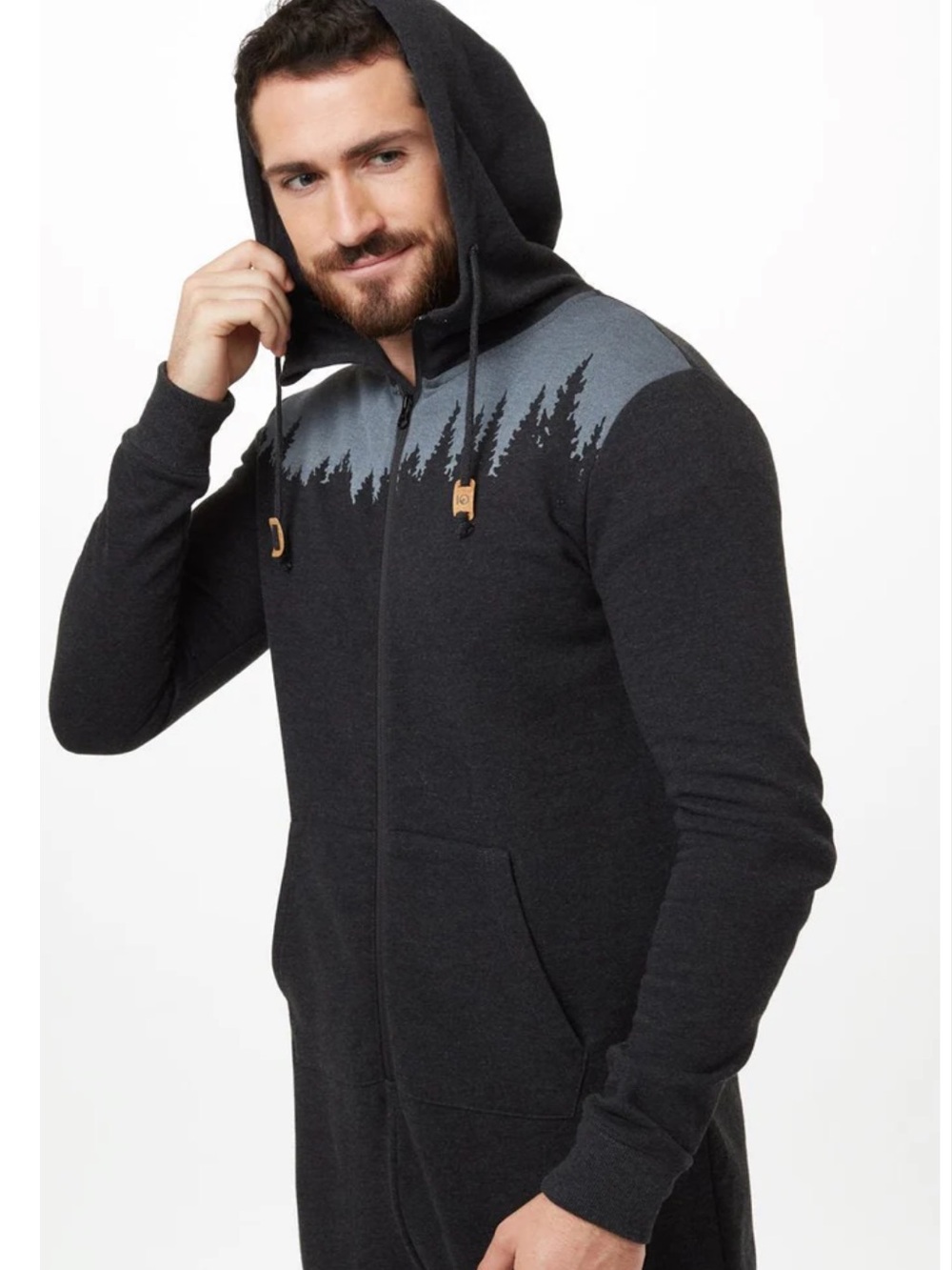 Tentree Unisex Hooded Pajama Onesie - Picture 2 of 7